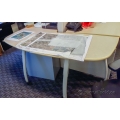Teknion Blonde Mobile Height Adjustable Training Table Desk